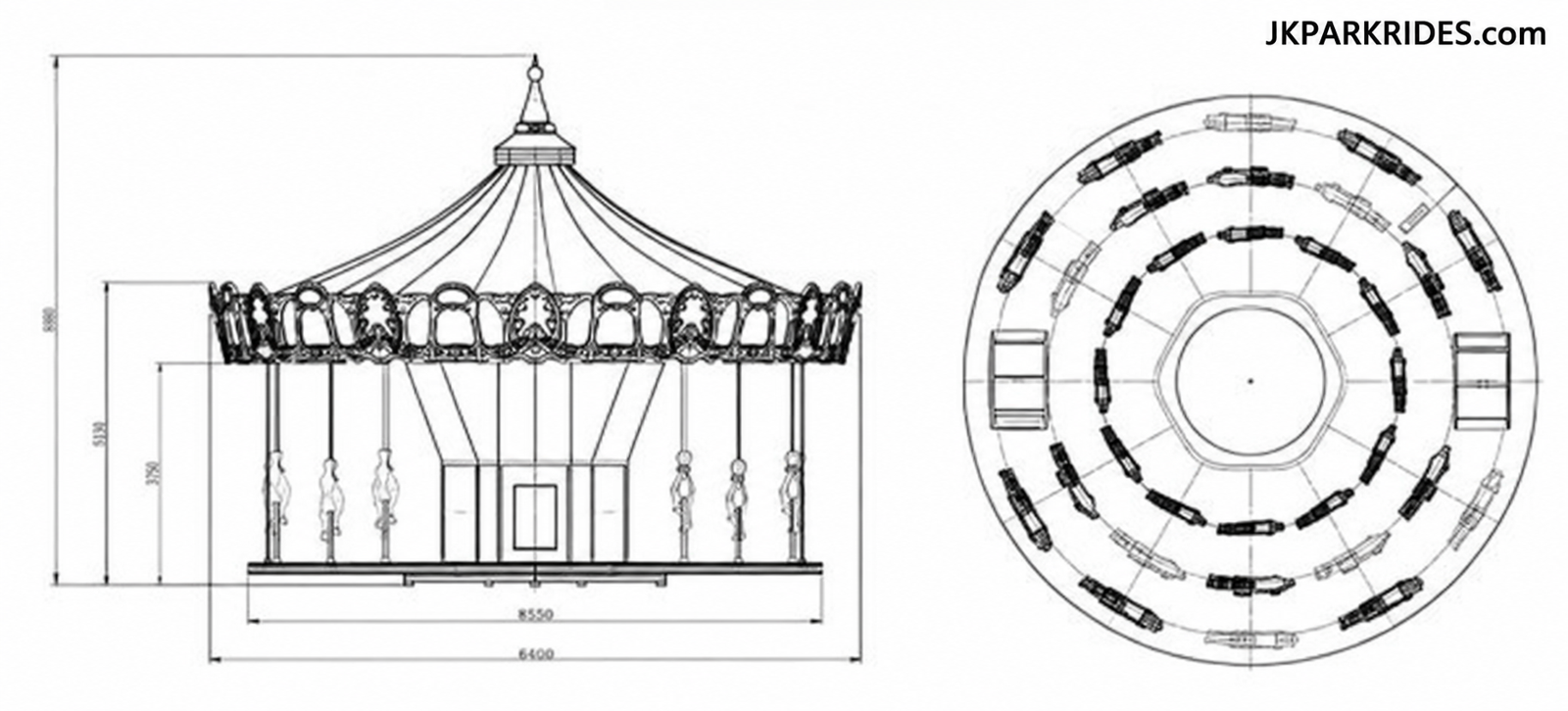 Animal Kingdom Carousel — detail view