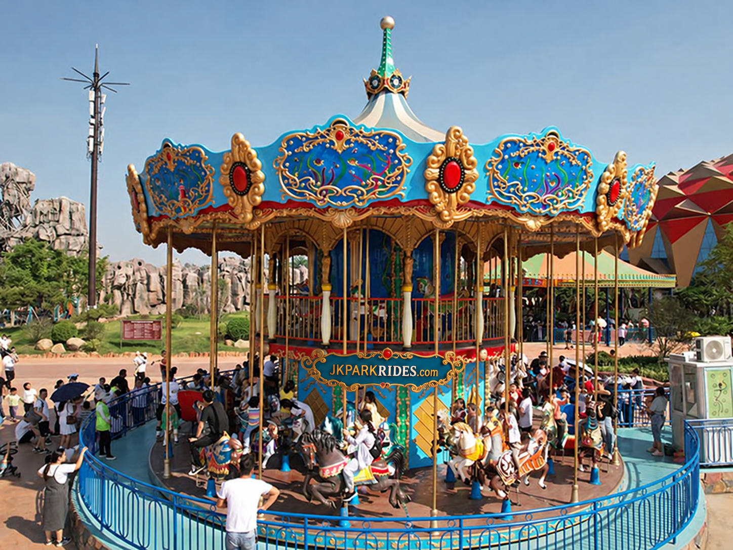 Double-Deck Carousel outdoor amusement ride