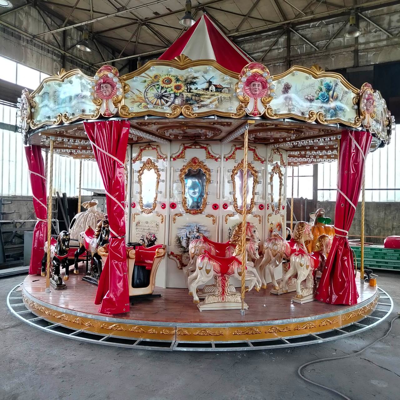 Christmas Carousel factory manufacturing