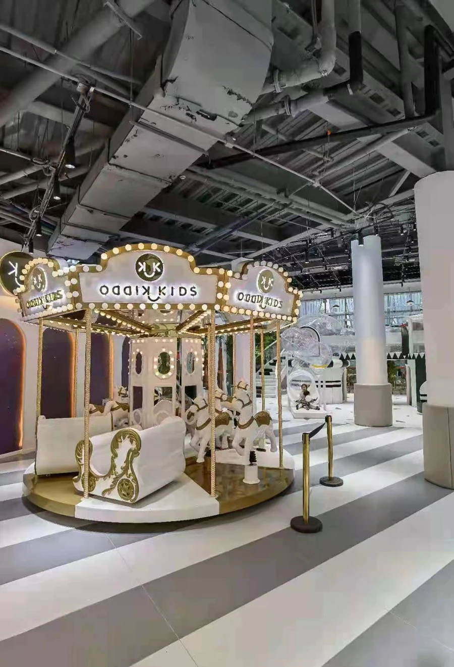Snowy White Carousel by JKPARKRIDES