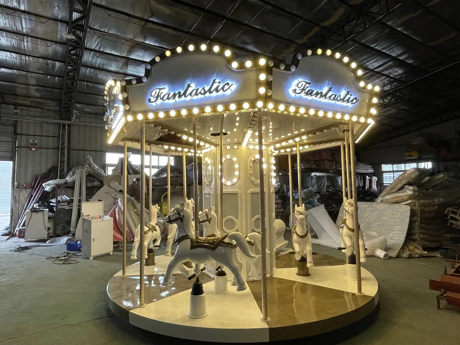 Snowy White Carousel by JKPARKRIDES