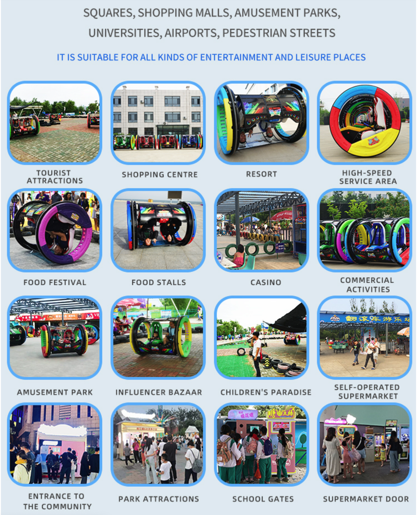 Amusement 360 Rolling Car case show